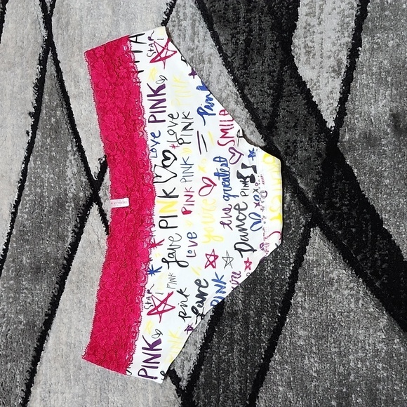 VINTAGE VS PINK NWOT 2010 GRAFFITI LACE-TRIM EXTRA LOW-RISE HIPSTER  CHEEKY P… - Picture 6 of 12